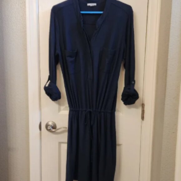 James perse waist tie utility dress size L - Picture 1 of 6